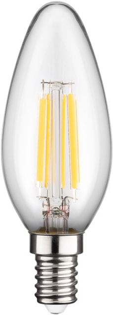 Goobay Filament led-kaarslamp, 6 W fitting E14, warm wit, niet dimbaar
