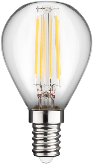 Goobay Filament LED-minibol, 4 W fitting E14, warm wit, niet dimbaar