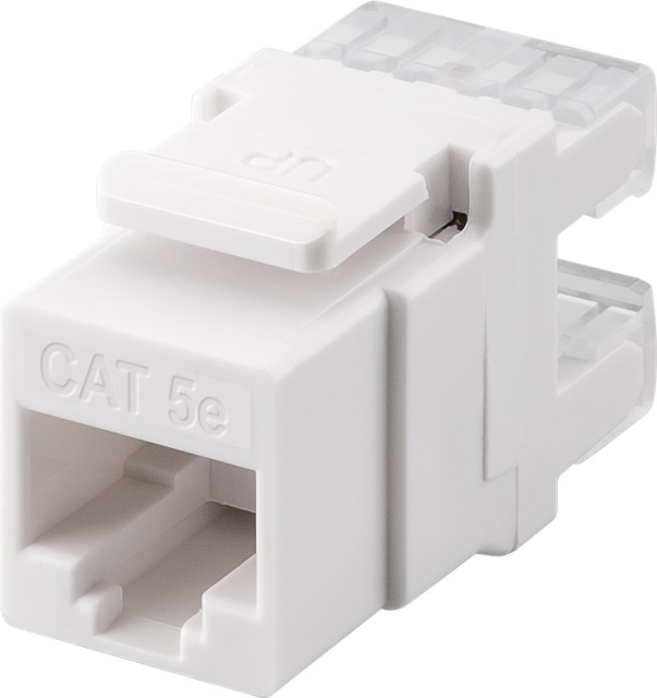 Goobay Keystone modul RJ45 CAT 5e, UTP, 100 MHz 20 mm breed, RJ45-bus (8P8C).