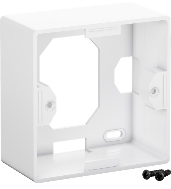 Goobay Opbouwbehuizing geschikt voor Keystone frontplaat 80 x 80 en CAT 6/6A inbouwdozen