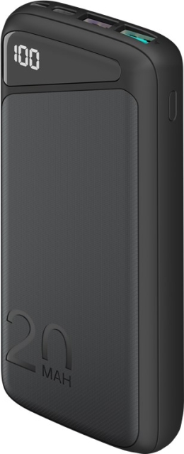 Goobay Snellaad Powerbank 20.000 mAh (USB-C™ PD, QC 3.0) Krachtige powerbank met statusweergave, compatibel met Quick Charge