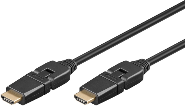 "Goobay High Speed HDMI™ Cable 360° with Ethernet HDMI™ connector male (type A) > HDMI™ connector (type A)