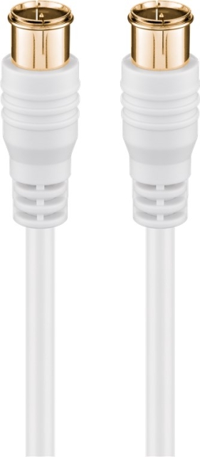 Goobay F-Quick SAT-antennekabel (80 dB), dubbel afgeschermd verguld, F-stekker (quick) > F-stekker (quick) (volledig afgeschermd), 5 m