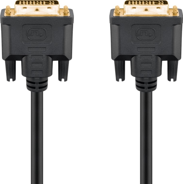 Goobay DVI-I Full HD kabel Dual Link, verguld DVI-I-stekker Dual-Link (24+5 pinnen) > DVI-I-stekker Dual-Link (24+5 pinnen), 2 m