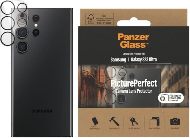 PanzerGlass PicturePerfect kameralinsskydd, Samsung Galaxy S23 Ultra