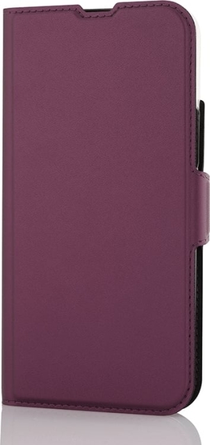 Wave BookCase -skyddshölje, MagSafe-kompatibel, iPhone 15 Plus, smoky sangria