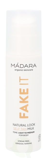 Madara Fake It Natural Look Self-Tan Milk 150 ml Light To Medium / For Body All Skin Types