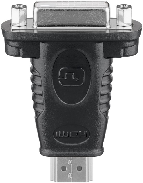 Goobay HDMI™/DVI-D-adapter, förnicklad HDMI™-kontakt (typ A) > DVI-D-uttag Dual-Link (24+1 poler)