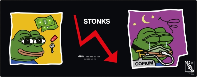 Supe Deskmat Stonks musmatta, 92 x 36 cm