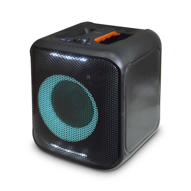 Nedis Bluetooth® Party Speaker | Maximale batterijduur: 5 uur | 150 W | Handgreep | Feestverlichting | Koppelbaar | Equalizer | Oranje / Zwart