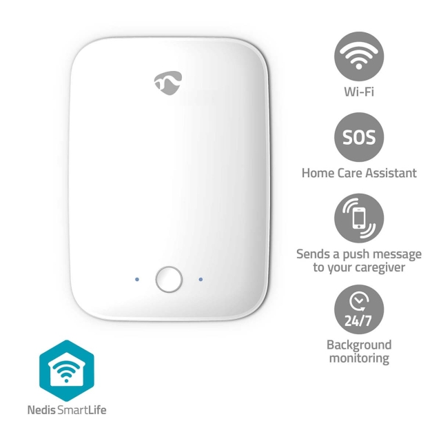 Nedis Valdetector | Wi-Fi | Detectiebereik: 7 m | Effectief gezichtsveld (horizontaal): ±45° | Effectief gezichtsveld (verticaal): ±45° | IP54 | Wit