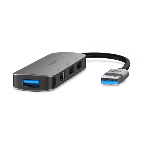 Nedis USB-Hub | USB-A Male | 4x USB A Female | 4-Poorts poort(en) | USB 2.0 / USB 3.2 Gen 1 | USB Gevoed