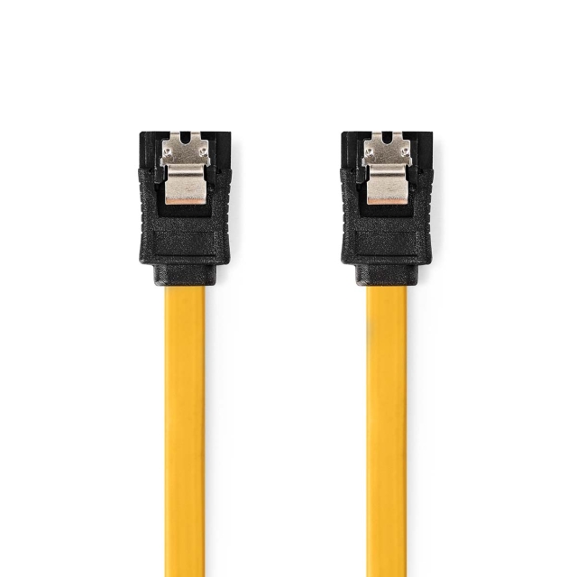 Nedis SATA Kabel | 6 Gbps | SATA 7-Pins Female | SATA 7-Pins Female | Vernikkeld | 0.50 m | Plat | PVC | Geel | Doos
