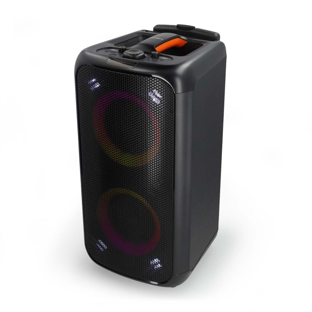Nedis Bluetooth® Party Speaker | Maximale batterijduur: 5 uur | 240 W | Handgreep | Feestverlichting | Equalizer | Oranje / Zwart