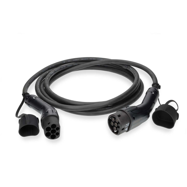 Nedis Kabel voor elektrische voertuigen | Cable Type 2 | 32 A | 22000 W | 3-fasen | 5.00 m | Zwart | Gift Box