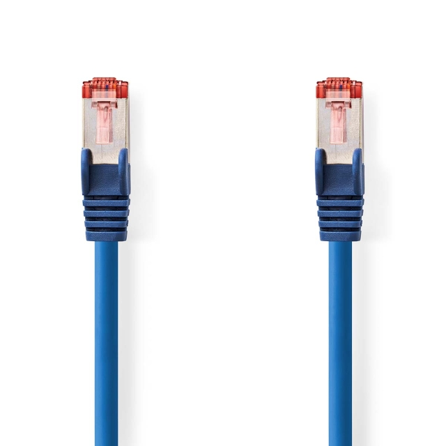 Nedis CAT6 Netwerkkabel | RJ45 Male | RJ45 Male | S/FTP | 2.00 m | Rond | LSZH | Blauw | Label