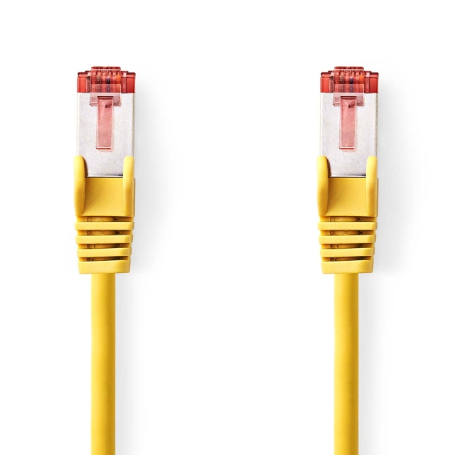 Nedis CAT6 Netwerkkabel | RJ45 Male | RJ45 Male | S/FTP | 2.00 m | Rond | LSZH | Geel | Label