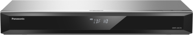 Panasonic DMR-UBC70EGS 4K UHD-uppskalande Blu-ray-spelare och 500 GB HD-set-top-box, silver