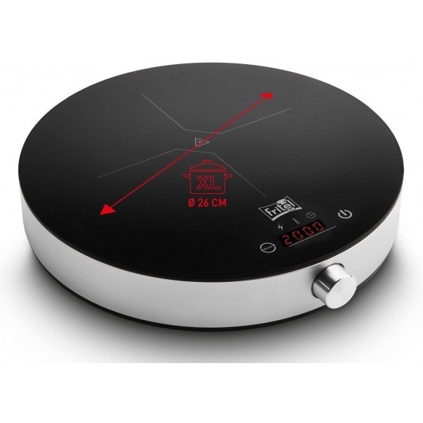FRITEL Family Induktionsvärmeplatta Silver/svart