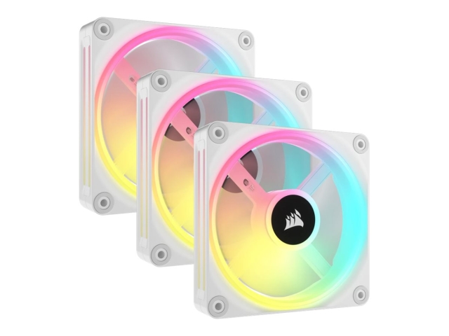 Corsair iCUE LINK QX120 RGB Fläkt 3-pack Vit 120 mm