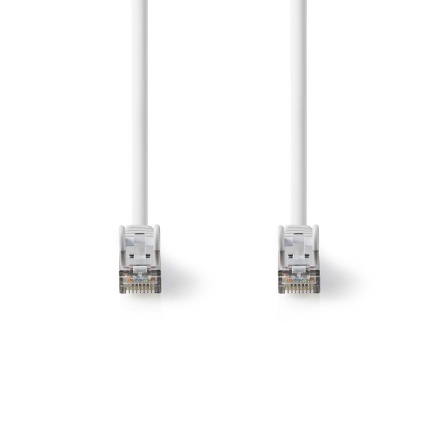 Nedis Cat 8.1 Netwerkkabel | S/FTP | RJ45 Male | RJ45 Male | 1.00 m | Rond | LSZH | Wit | Label
