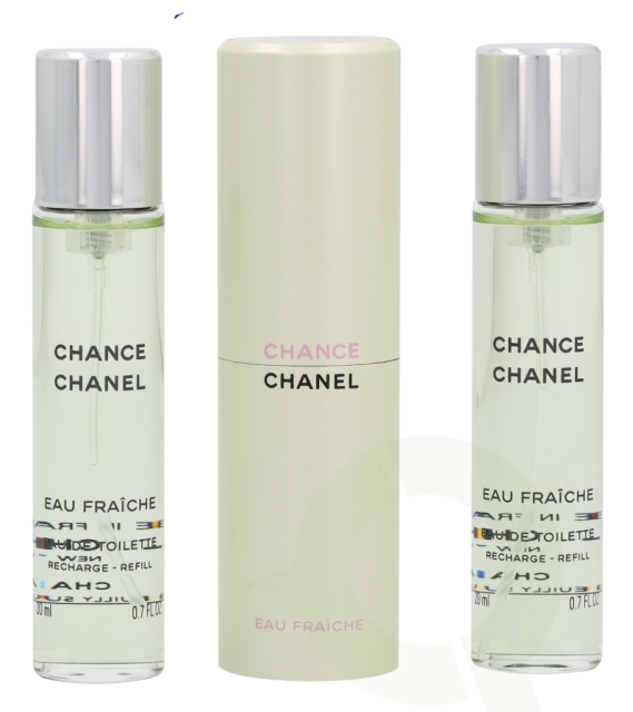 Chanel Chance Eau Fraiche Giftset 60 ml 2x Edt Spray Refill 20Ml/1x Edt Spray 20Ml - Twist and Spray