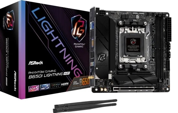 ASRock B650I LIGHTNING WIFI - Moderkort - Socket AM5 - USB 3.2 Gen 1 - inbyggd grafik (CPU krävs)