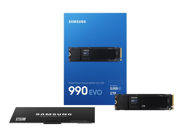 Samsung 990 EVO Solid state-drive  MZ-V9E2T0BW 2TB M.2 PCI Express 4.0 x4 (NVMe) PCI Express 5.0 x4 (NVMe)