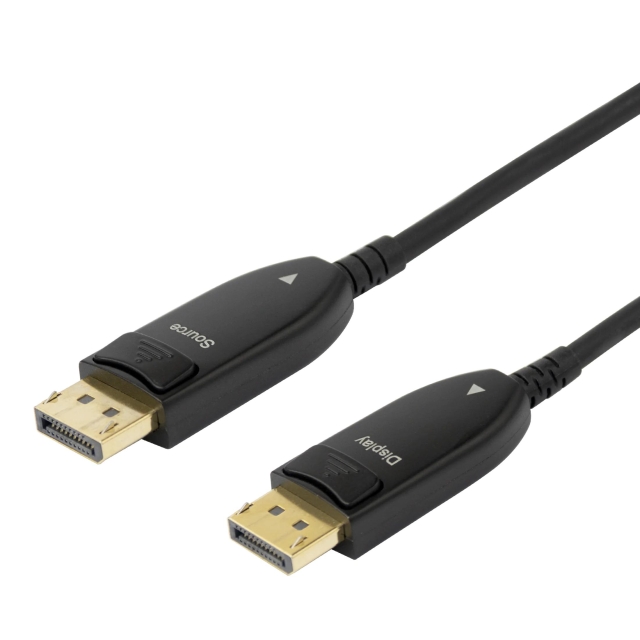 DELTACO Displayport 1.4 cable, AOC, 8K@30Hz, 20m, black