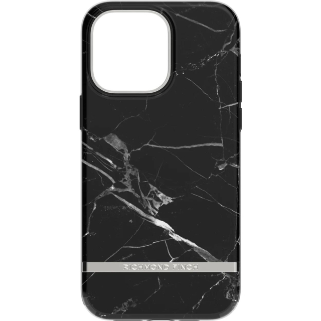 Richmond & Finch iPhone 14 Pro Max hoesje, zwart marmer
