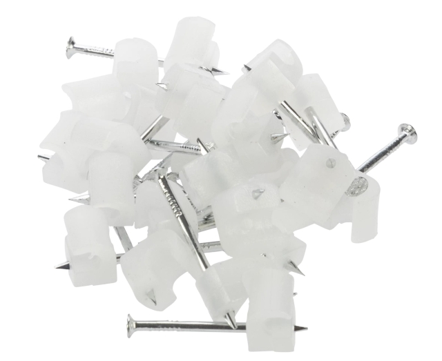 Nordic Quality Kabelklipps rund 3-5mm, Neutral, 25 st