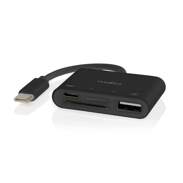 Nedis USB-Hub | 1x USB-C™ | 1x USB A / 1x USB-C™ | 4-Poorts poort(en) | USB 2.0 | USB Gevoed | SD & MicroSD
