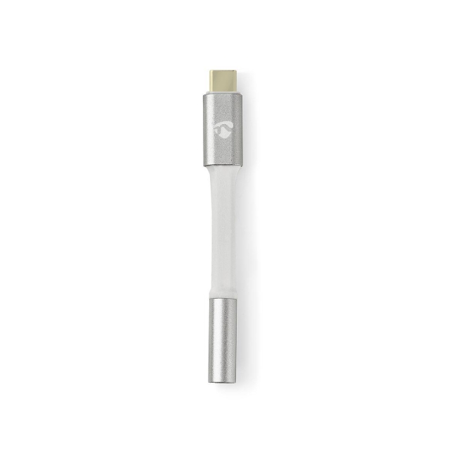 Nedis USB-C™ Adapter | USB 2.0 | USB-C™ Male | 3,5 mm Female | 0.08 m | Rond | Verguld | Gevlochten / Nylon | Wit / Zilver | Cover Window Box