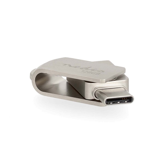 Nedis Flash Drive | 128 GB | USB-A / USB-C™ | Leessnelheid: 110 MB/s | Schrijfsnelheid: 30 MB/s