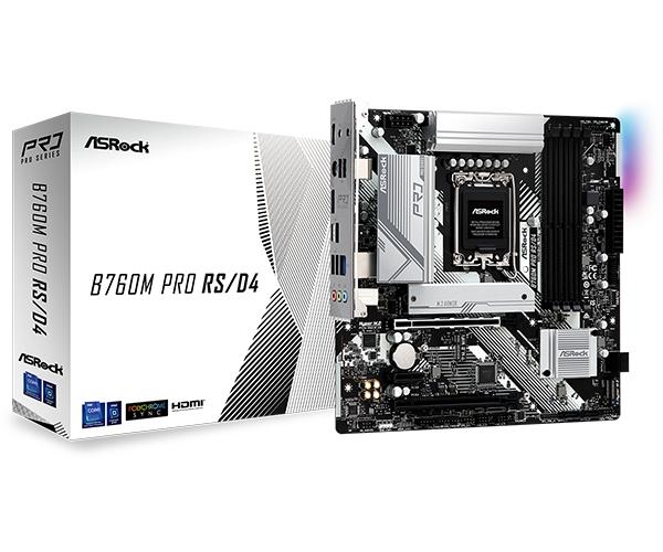 ASRock B760 PRO RS, DDR4 LGA1700 mATX