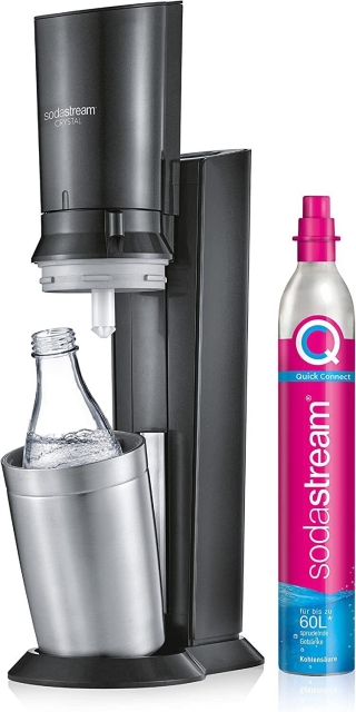 SodaStream Crystal 3.0 Sodamaskin Svart inkl. glasflaska
