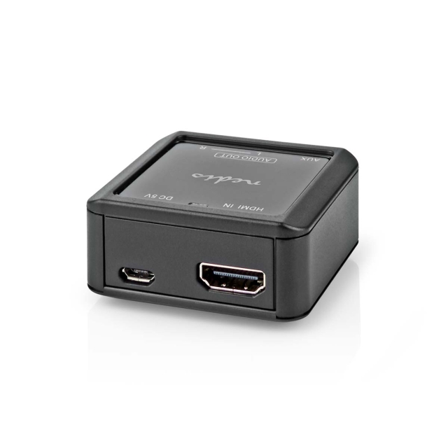Nedis Digitale Audioconverter | 1-weg | Ingangen audio / video / data: HDMI™ Input | Uitgangen audio / video / data: 1x 3.5 mm / 2x (2x RCA Female) | Automatisch | Antraciet