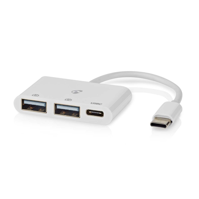 Nedis USB-Hub | 1x USB-C™ | 1x USB-C™ / 2x USB 2.0 A Female | 3 poort(en) | USB Gevoed