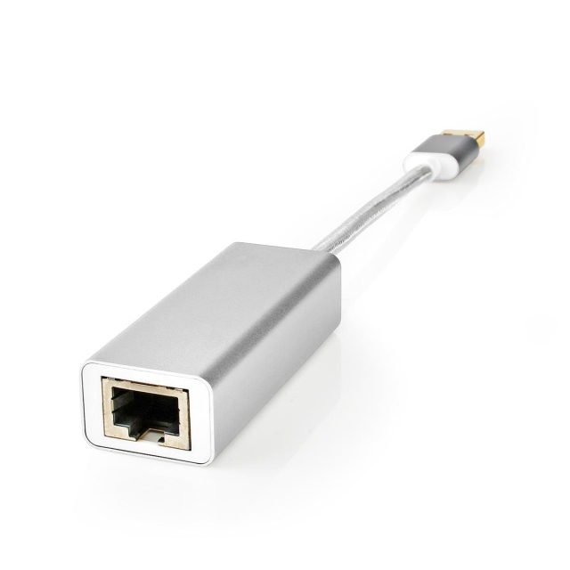 Nedis USB-netwerkadapter | USB 3.2 Gen 1 | 1 Gbps | USB-A Male | RJ45 Female | 0.20 m | Rond | Verguld | Koper | Zilver | Cover Window Box