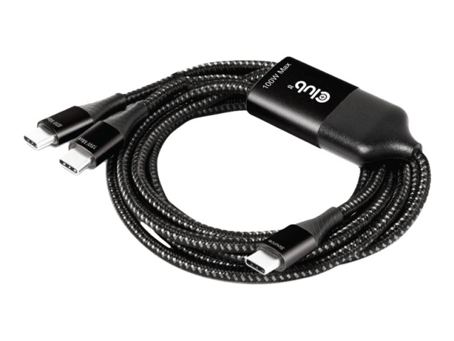 Club 3D USB typ C-kabel 1,83 m svart vit