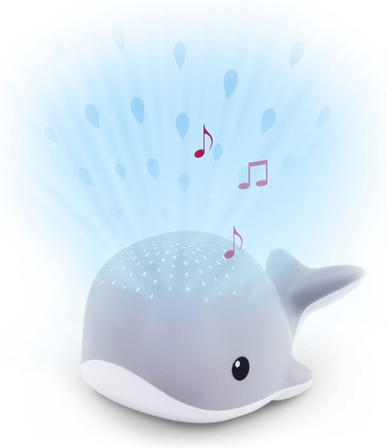 Zazu Wally de Walvis projector nachtlampje, grijs