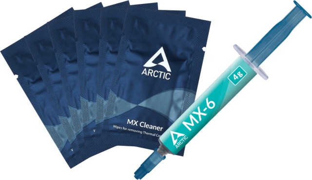 Arctic Cooling Arctic MX-6 thermische pad, 4 g + 6 stuks MX Cleaner schoonmaakdoekjes