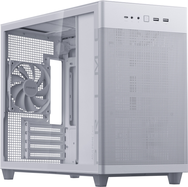 ASUS Prime AP201 TG Micro-ATX-kast met venster, wit