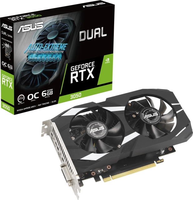 ASUS DUAL GeForce RTX 3050 OC 6GB videokaart