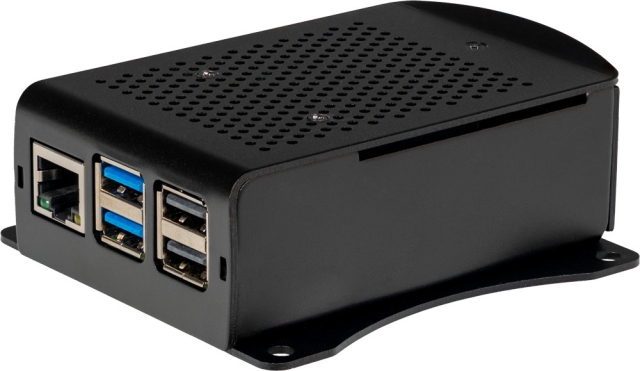 Raspberry Pi aluminium behuizing met ventilator, Raspberry Pi 5 B, zwart