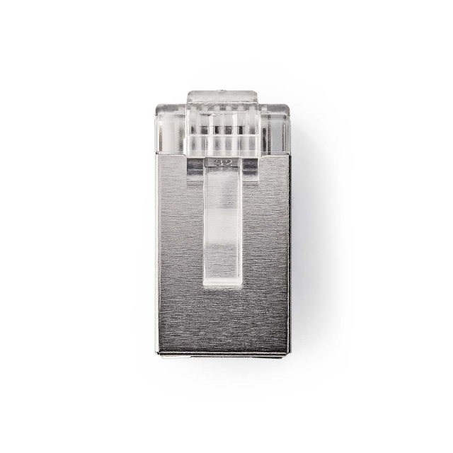 Nedis RJ45-Connector | Male | Stranded STP CAT5 | Recht | Verguld | 10 Stuks | Polycarbonate | Transparant | Doos