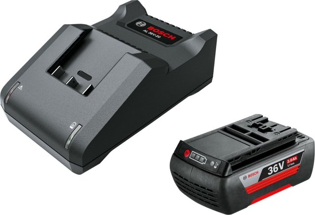 Bosch 36V Li-ion-acculaderset, 2,0 Ah accu en AL 36-20 lader