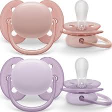 Philips Avent SCF091/31 Ultra Soft-spenen, 0-6 maanden, 2 stuks, paars