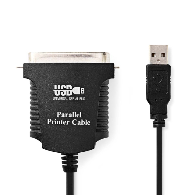 Nedis Parallelkabel | USB-A Male | Centronics 36-Pins Male | Vernikkeld | 2.00 m | Rond | PVC | Envelop