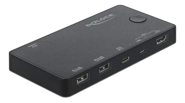 DeLOCK HDMI / USB-C™ KVM Switch 4K 60 Hz with USB 2.0